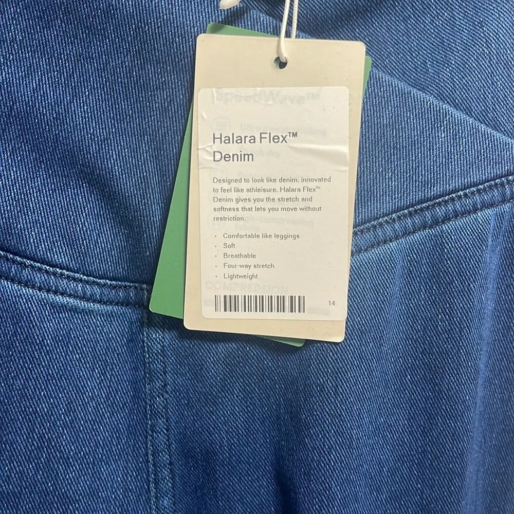 NWT! Halara Womens Flex Crossover Denim Leggings S 7/8 Length High Waist Blue - Picture 8 of 10